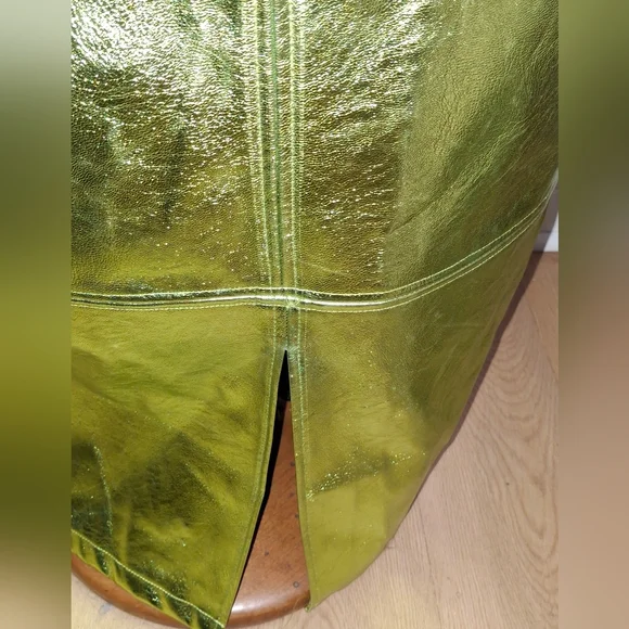 Fashion Nova- Farrow Faux Leather Metallic Maxi Skirt- W Sz Medium - Picture 5 of 8